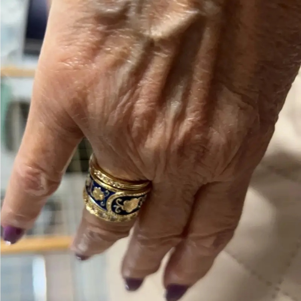 Retro Bohemian Gold Stack Ring Set - SIZE 7 - Picture 10 of 16